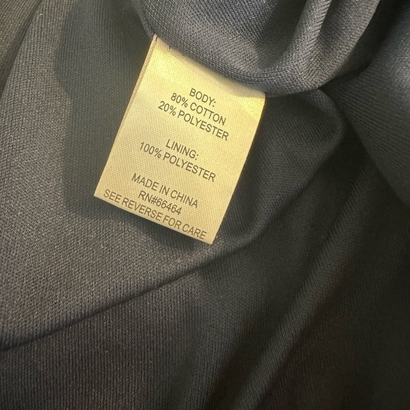 New MAIA Fit & Flare Dress Navy Blue White Black Geo Textured Pleated Pockets - Picture 9 of 11